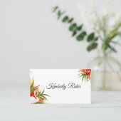 Carte De Visite Flamant rose En Été (Debout devant)