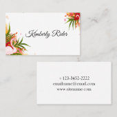 Carte De Visite Flamant rose En Été (Devant / Derrière)