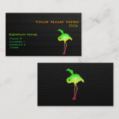 Carte De Visite Flamant rose lisse (Devant / Derrière)