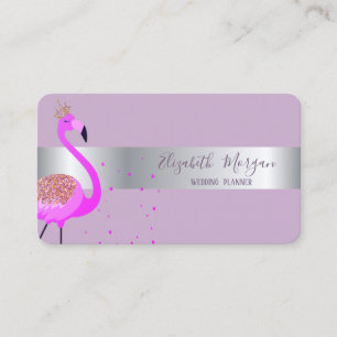 Carte De Visite Flamant Rose Moderne Élégant et Professionnel avec