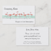 carte de visite Flamant rose Ocean Line (Devant / Derrière)