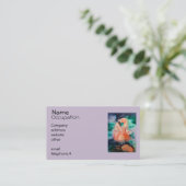 Carte De Visite Flamant rose pelucheux (Debout devant)