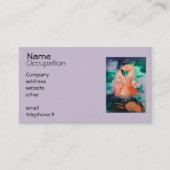 Carte De Visite Flamant rose pelucheux (Devant)