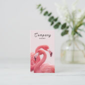 Carte de visite Flamant Rose Premium Vector (Debout devant)