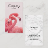 Carte de visite Flamant Rose Premium Vector (Devant / Derrière)
