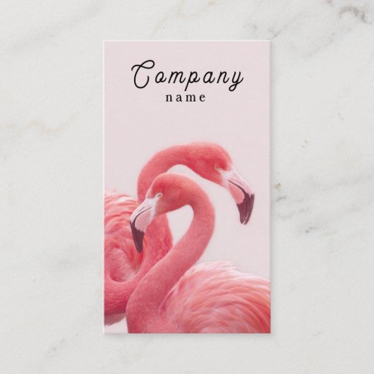 Carte de visite Flamant Rose Premium Vector (Devant)