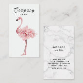 Carte de visite Flamant Rose Premium Vector (Devant / Derrière)