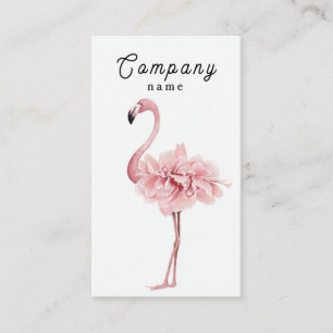 Carte de visite Flamant Rose Premium Vector