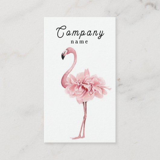 Carte de visite Flamant Rose Premium Vector (Devant)