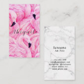 Carte de visite Flamant Rose Premium Vector (Devant / Derrière)