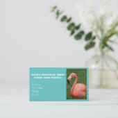 Carte De Visite Flamant rose rose (Debout devant)