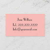 Carte De Visite Flamant rose rose (Dos)
