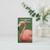 Carte De Visite Flamant rose rose (Debout devant)