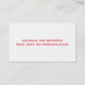 Carte De Visite Flamant rose rose (Dos)