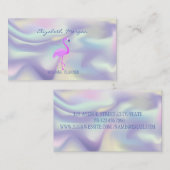 Carte De Visite Flamant rose rose professionnel, Holographie (Devant / Derrière)