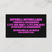 Carte De Visite Flamant rose rose rétro (Dos)