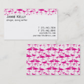 Carte De Visite Flamant rose rose tropical rose (Devant / Derrière)