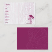 Carte De Visite Flamant rose rouge - potelé (Devant / Derrière)