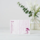 Carte De Visite Flamant rose rouge - potelé (Debout devant)