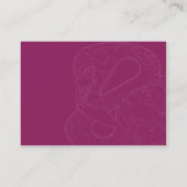 Carte De Visite Flamant rose rouge - potelé (Dos)