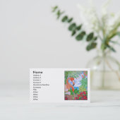 Carte De Visite Flamant rose tropical (Debout devant)