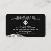 Carte De Visite *~* Flamant rose Tropical Agate Crystal Palm Tree (Dos)