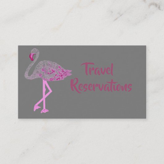 Carte De Visite Flamants roses gloire (Devant)