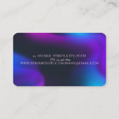 Carte De Visite Flamants roses roses En Amour, Coeurs Holographiqu (Dos)