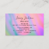 Carte De Visite Flambée tendance rose bleu vert vert abstrait vagu (Dos)
