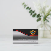 Carte De Visite Flamber Phoenix, bruissement rouge sur le (Debout devant)