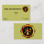 Carte de visite flamboyant 1 de croix maltaise (Devant / Derrière)