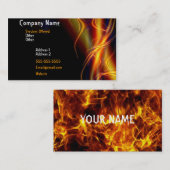 CARTE DE VISITE FLAMBOYANT 2 DU FEU (Devant / Derrière)