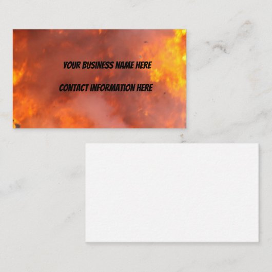 Carte De Visite Flames (Devant / Derrière)