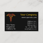 Carte De Visite Flames Caduceus (Devant)