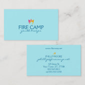 Carte De Visite Flaming Fire (flammes orange à rose) (Devant / Derrière)