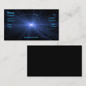 Carte De Visite Flamme Abstraite (bleu) (Devant / Derrière)