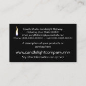 Carte De Visite Flamme de bougie sur le noir (Dos)