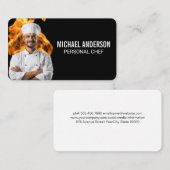 Carte De Visite Flamme de feu | Chef souriant | Culinaire (Devant / Derrière)