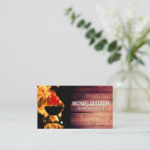 Carte De Visite Flamme de feu | Logo Chef BBQ | Restaurant (Debout devant)