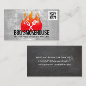 Carte De Visite Flamme de feu | Outils BBQ (Devant / Derrière)