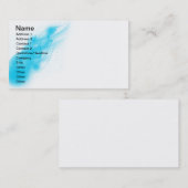 Carte De Visite Flamme de glace bleue (Devant / Derrière)