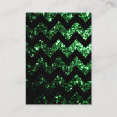 Carte De Visite Flamme de parties scintillant vert foncé brille no (Dos)
