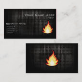 Carte De Visite Flamme d'incendie ; robuste (Devant / Derrière)