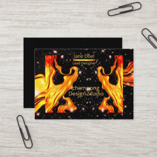Carte De Visite Flamme Dorée – Entrepreneur Artistique Or Opulent