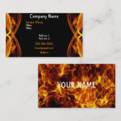CARTE DE VISITE FLAMME FEU (Devant / Derrière)