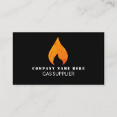 Carte De Visite Flamme orange, ingénieur gaz et fournisseur (Devant)