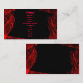 Carte De Visite flamme rouge fractale (Devant / Derrière)