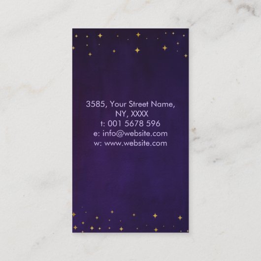 Carte De Visite Flamme violette - Améthyste (Dos)