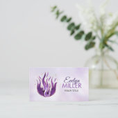 Carte De Visite Flamme violette - Améthyste (Debout devant)