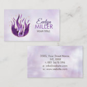 Carte De Visite Flamme violette - Améthyste (Devant / Derrière)